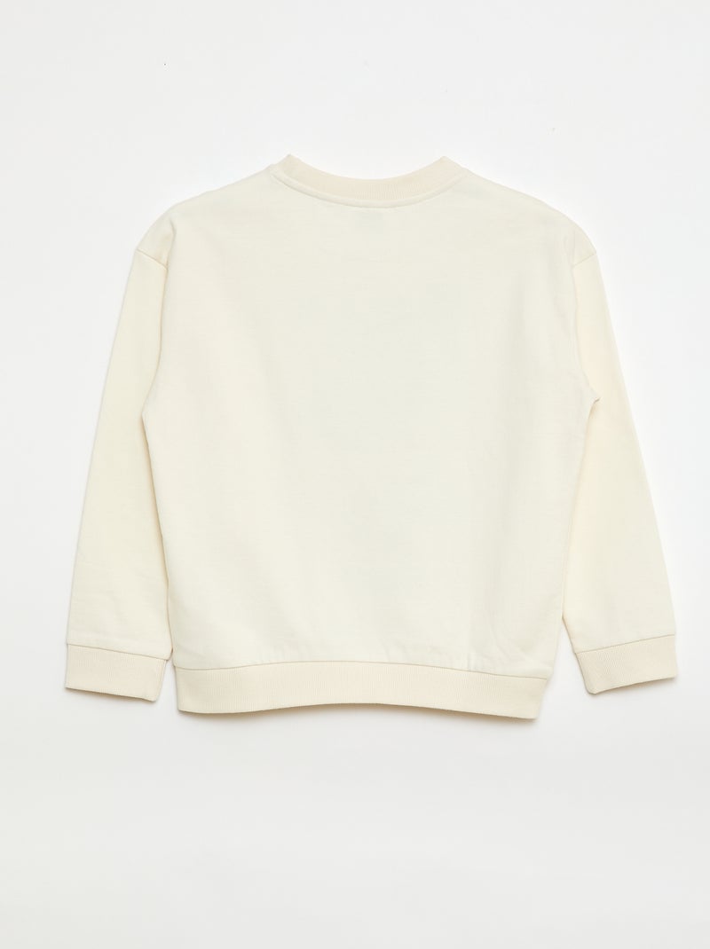 Sudadera de felpa perchada estampada 'Super Mario' Blanco - Kiabi