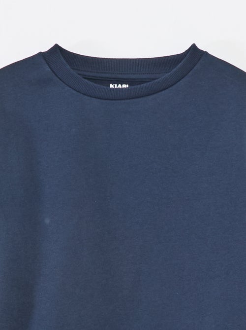 Sudadera de felpa perchada lisa - Kiabi