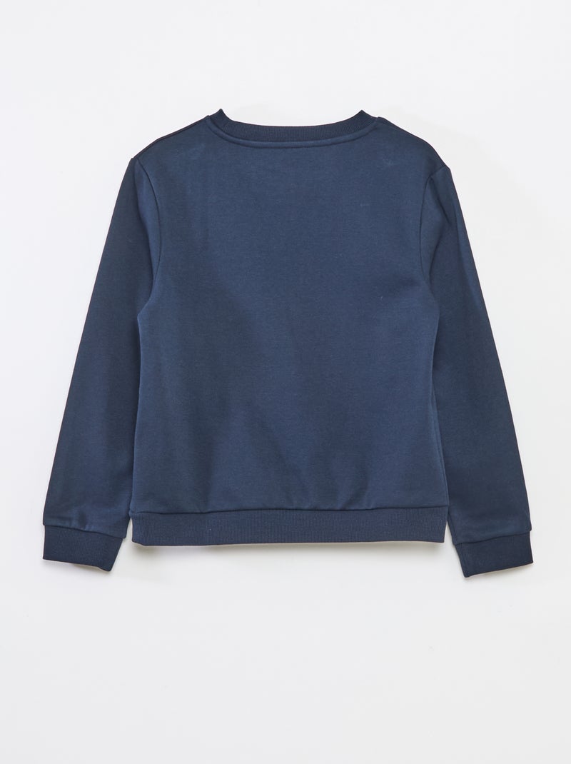 Sudadera de felpa perchada lisa Azul - Kiabi