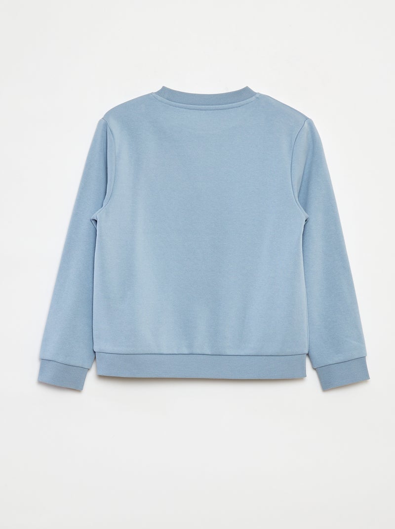 Sudadera de felpa perchada lisa Azul - Kiabi