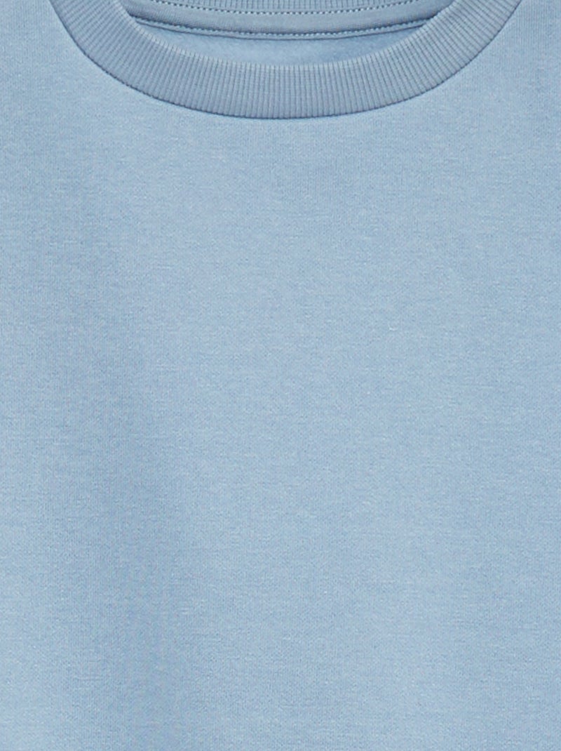 Sudadera de felpa perchada lisa Azul - Kiabi