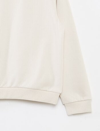 Sudadera de felpa perchada lisa