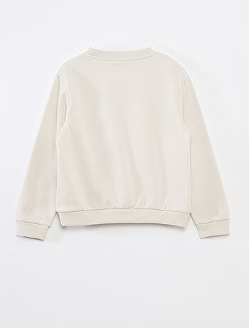 Sudadera de felpa perchada lisa