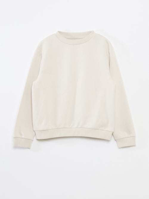 Sudadera de felpa perchada lisa - Kiabi