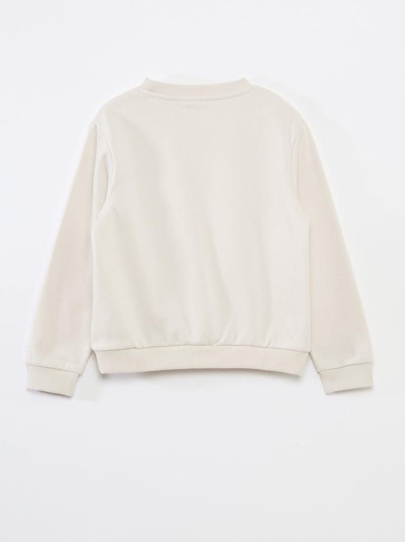 Sudadera de felpa perchada lisa Beige - Kiabi