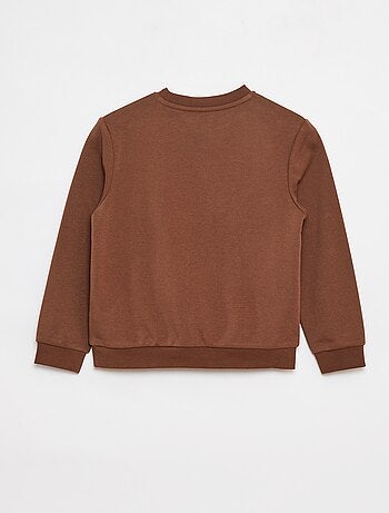 Sudadera de felpa perchada lisa