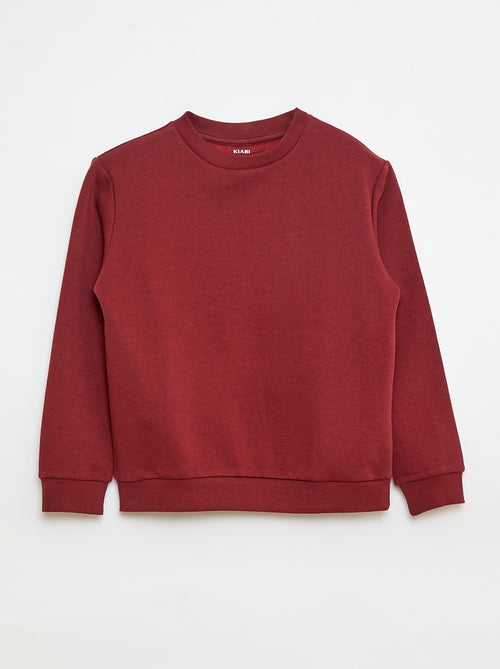 Sudadera de felpa perchada lisa - Kiabi