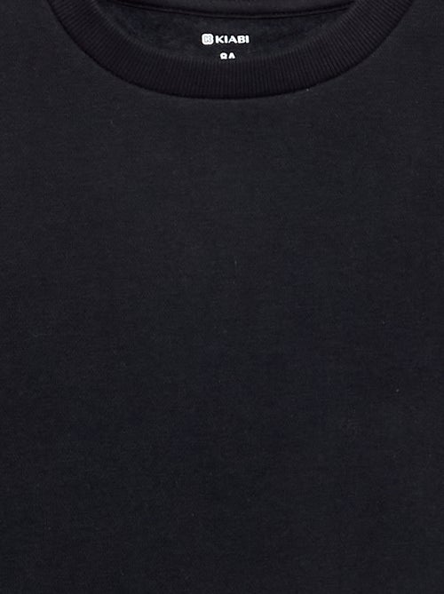 Sudadera de felpa perchada lisa - Kiabi