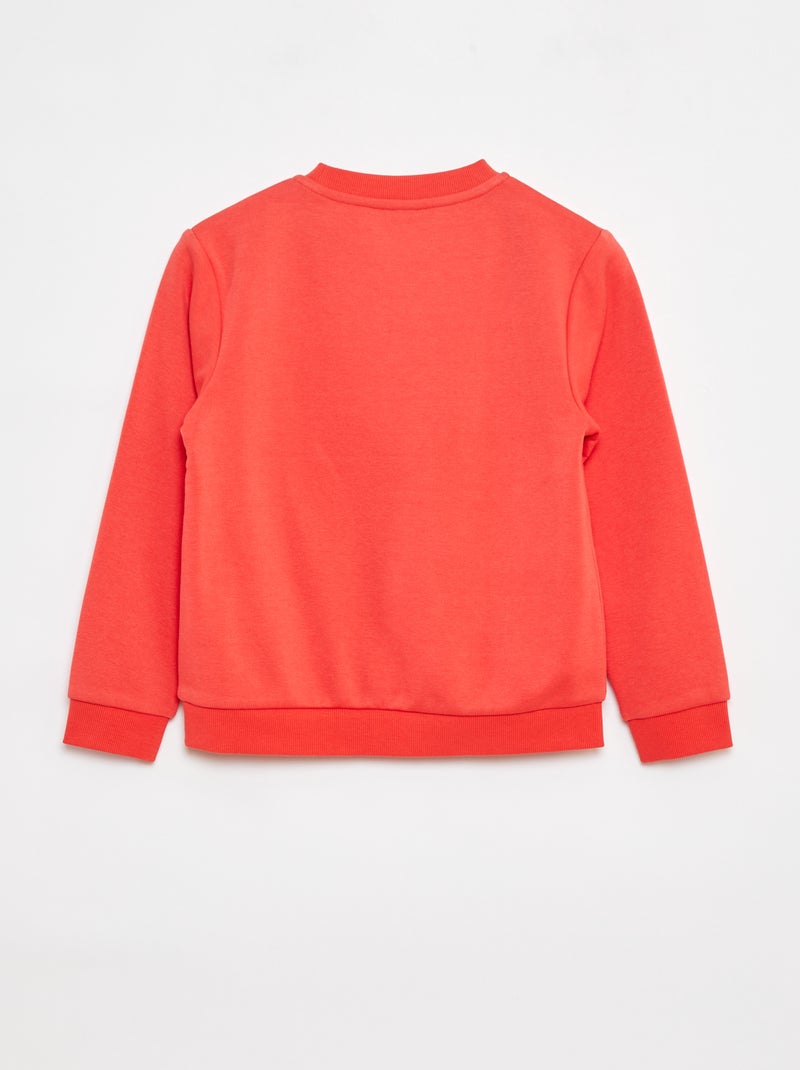 Sudadera de felpa perchada lisa Rojo - Kiabi