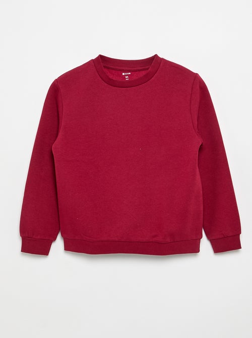 Sudadera de felpa perchada lisa - Kiabi