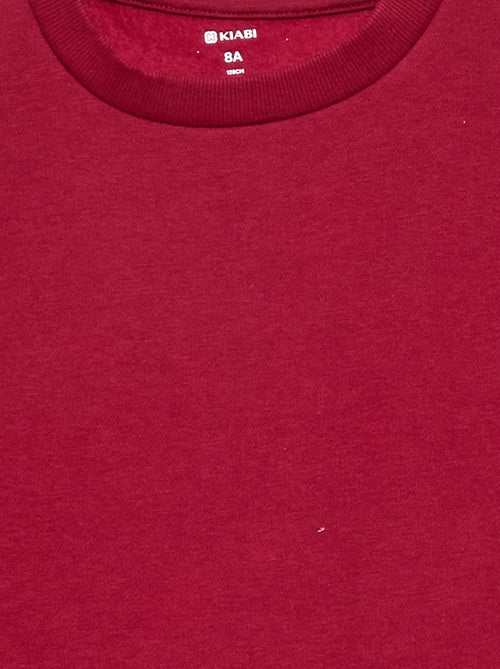 Sudadera de felpa perchada lisa - Kiabi
