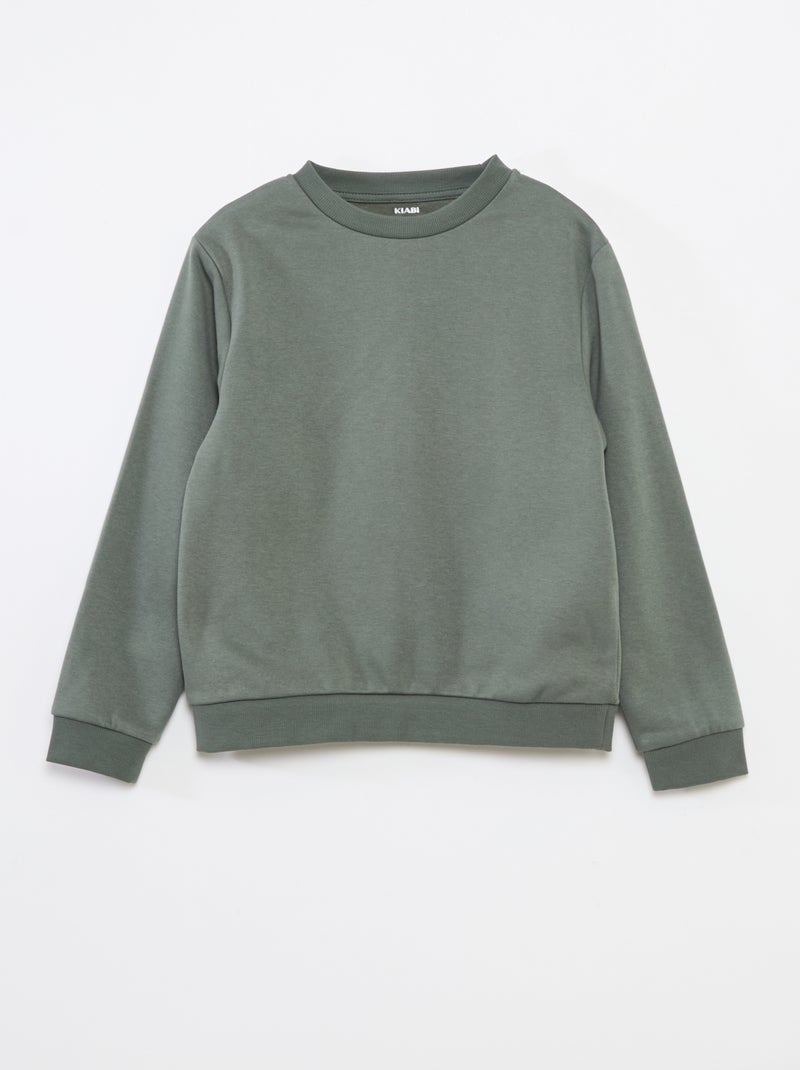 Sudadera de felpa perchada lisa Verde - Kiabi