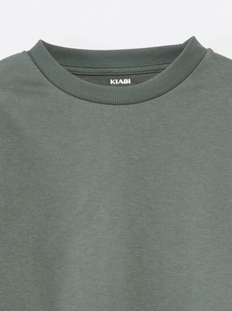 Sudadera de felpa perchada lisa Verde - Kiabi