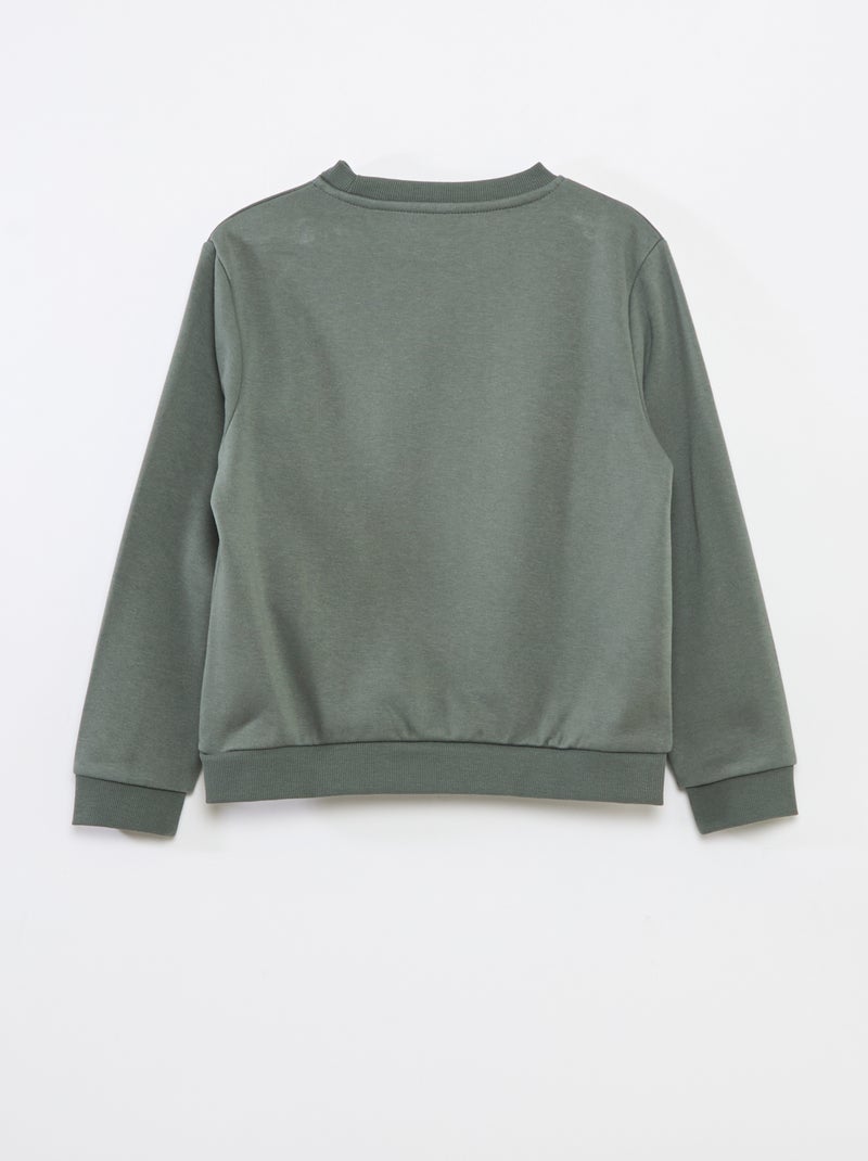 Sudadera de felpa perchada lisa Verde - Kiabi