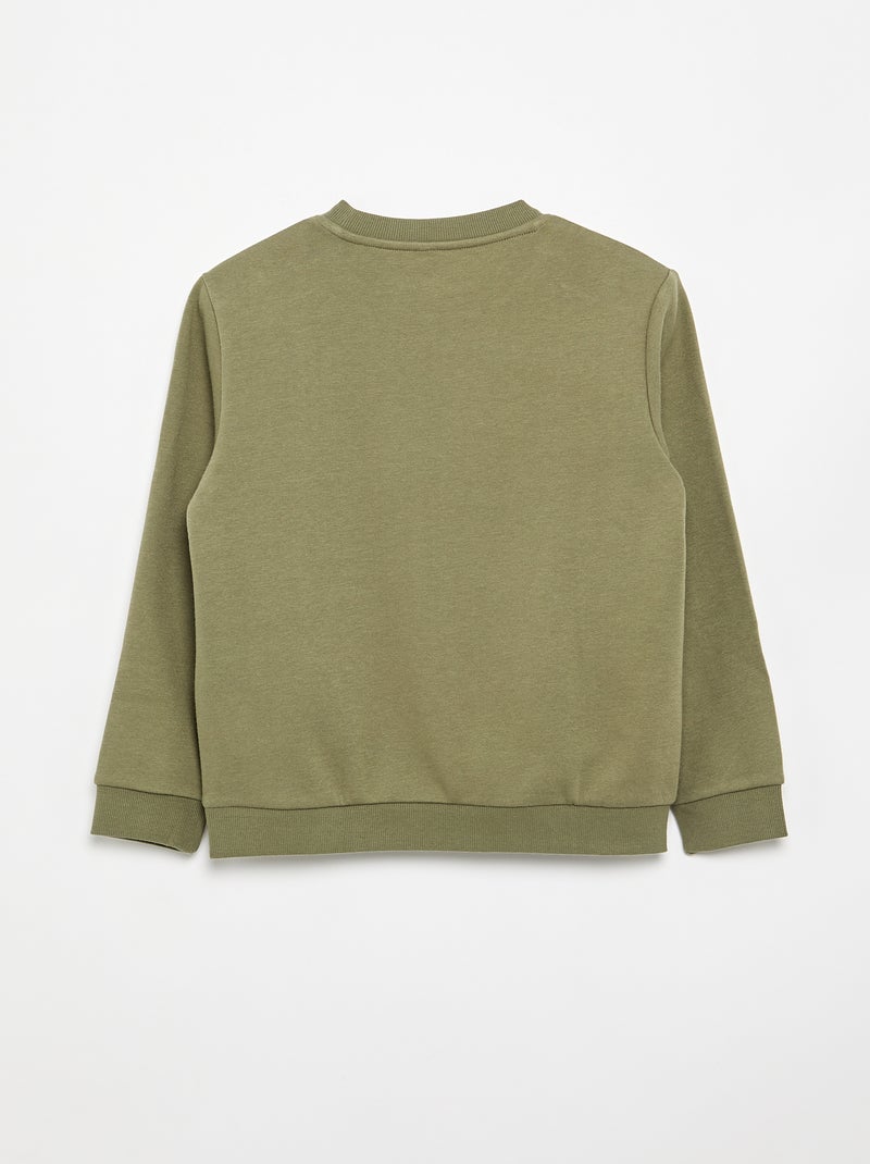 Sudadera de felpa perchada lisa Verde - Kiabi