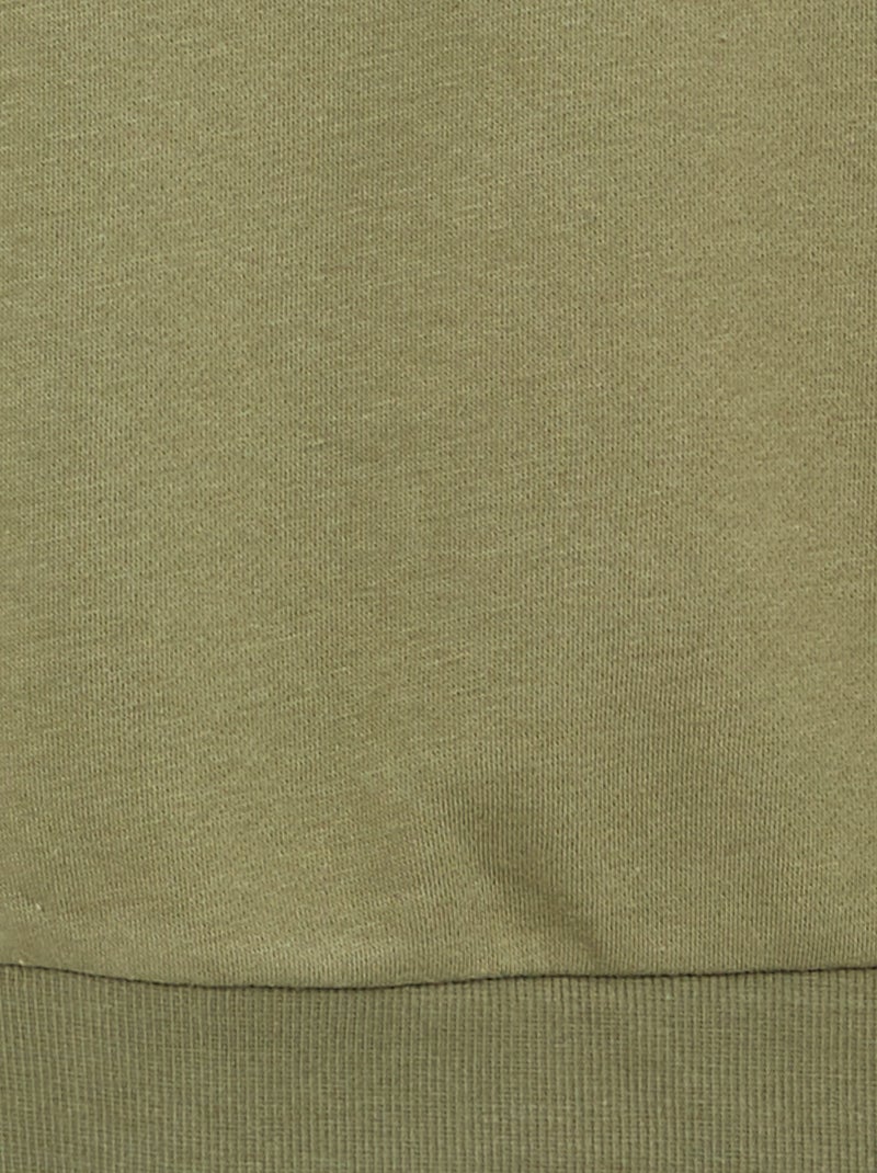 Sudadera de felpa perchada lisa Verde - Kiabi