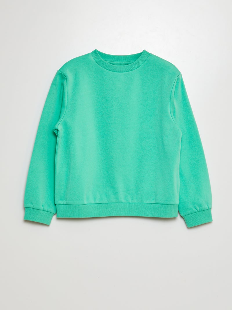 Sudadera de felpa perchada lisa VERDE - Kiabi