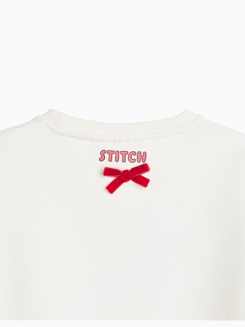 Sudadera de felpa perchada « stitch » © disney, mo fashion Blanco - Kiabi