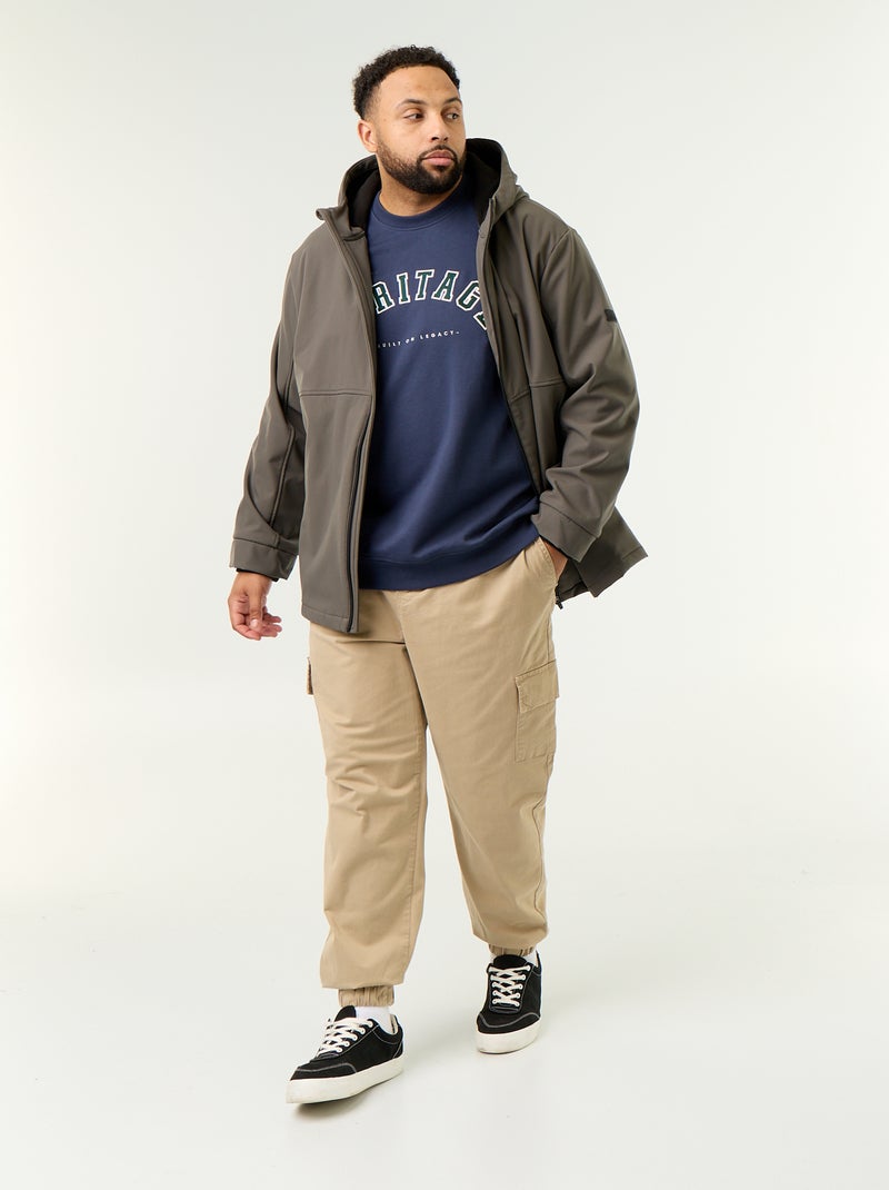 Sudadera de felpa sin perchar con estampado Azul - Kiabi