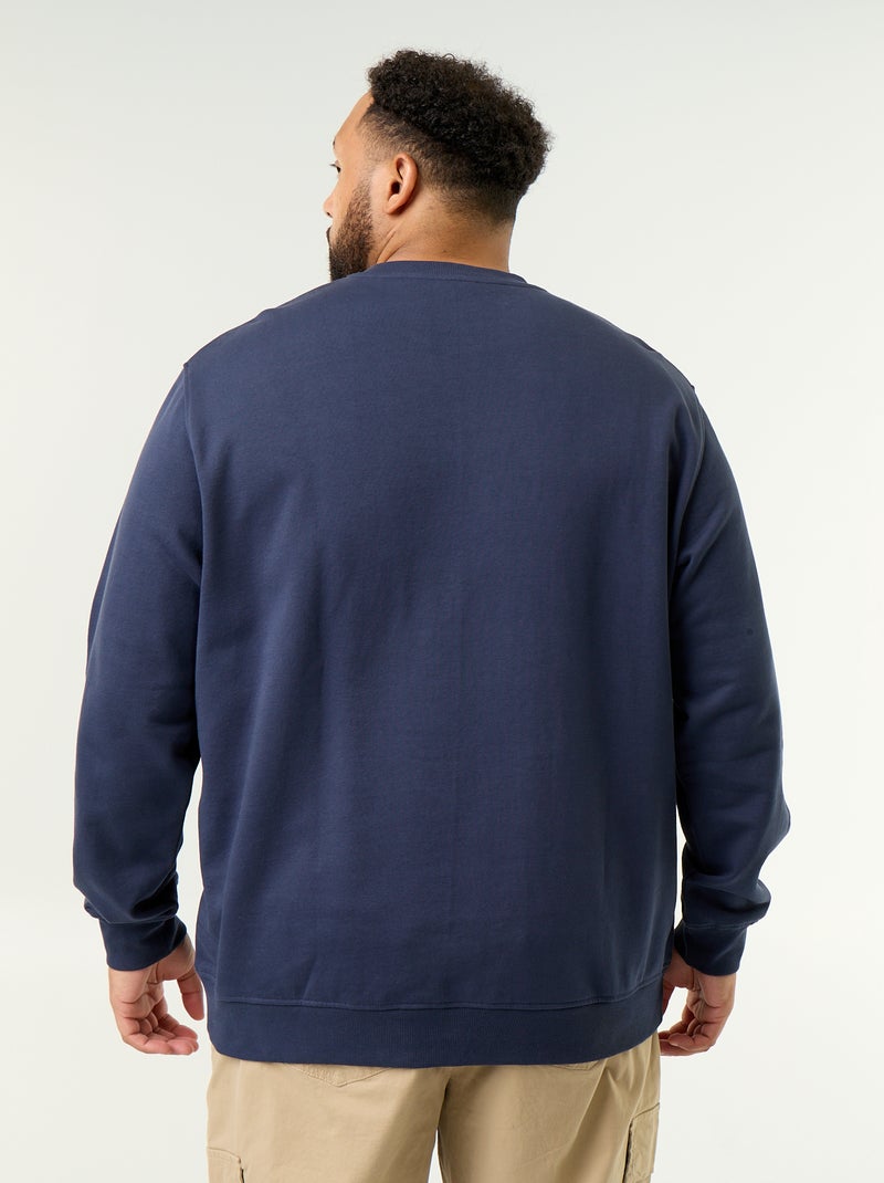 Sudadera de felpa sin perchar con estampado Azul - Kiabi