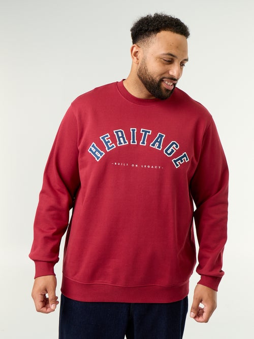 Sudadera de felpa sin perchar con estampado - Kiabi