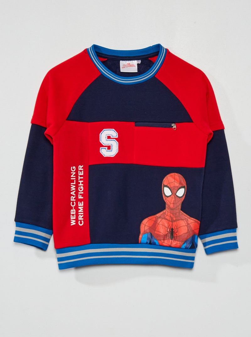 Sudadera de felpa 'Spider-Man' azul marino - Kiabi