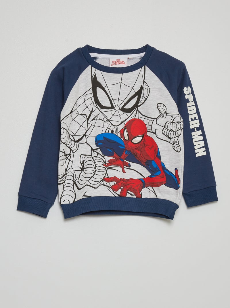 Sudadera de felpa 'Spider-Man' 'Marvel' gris/marino - Kiabi