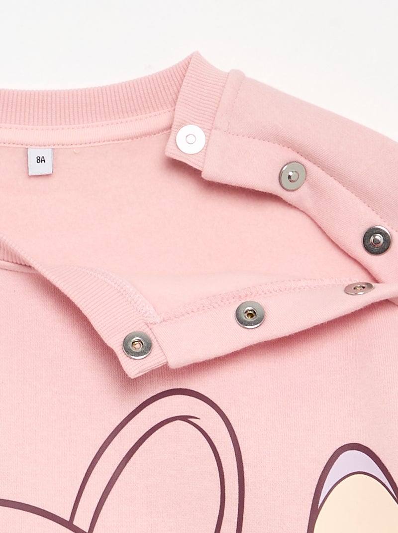 Sudadera de felpa 'Stitch' - colección fácil de poner Rosa - Kiabi