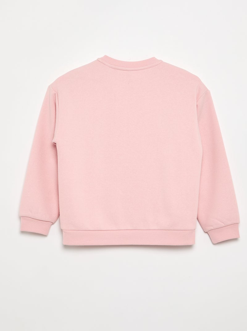Sudadera de felpa 'Stitch' - colección fácil de poner Rosa - Kiabi