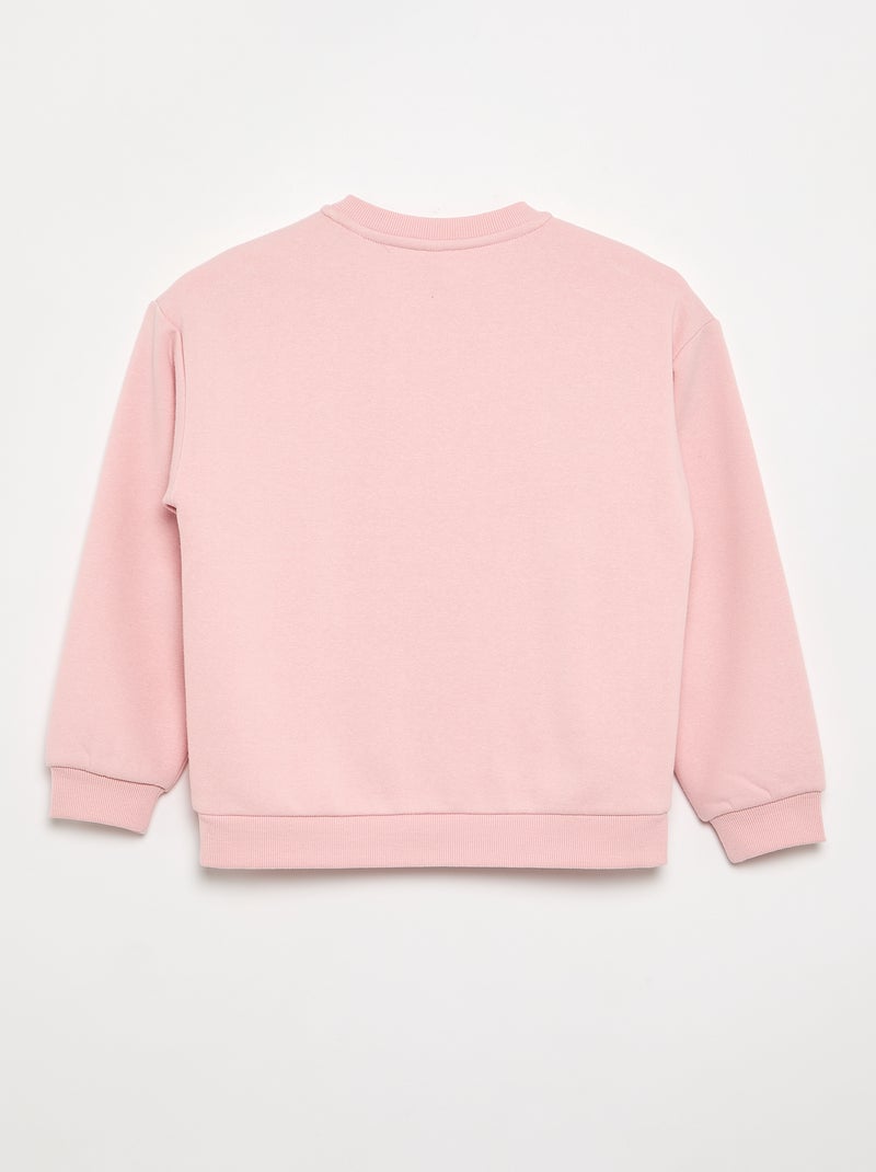 Sudadera de felpa 'Stitch' - colección fácil de poner Rosa - Kiabi