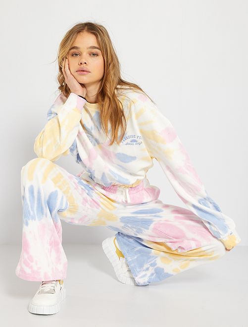 Sudadera de felpa tie-dye - AZUL - Kiabi - 12.00€