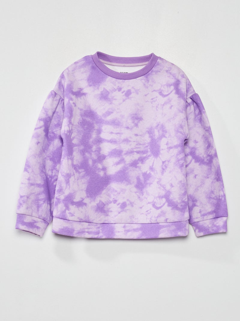 Sudadera de felpa tie-dye PURPURA - Kiabi