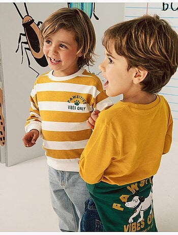 Sudadera de felpuenta de rayas, mo fashion