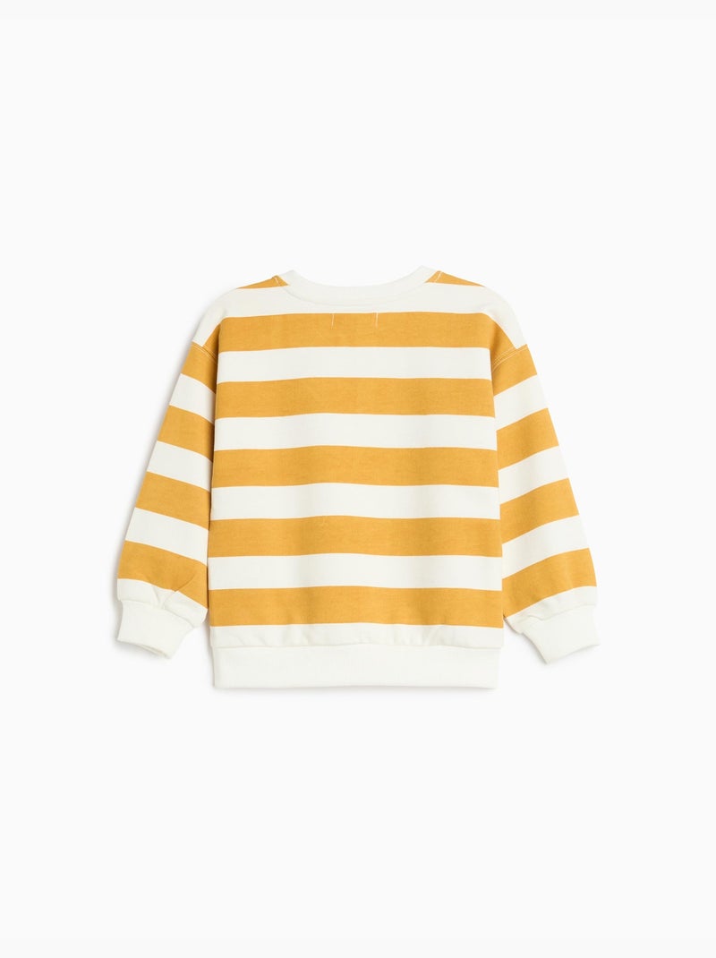 Sudadera de felpuenta de rayas, mo fashion Amarillo - Kiabi