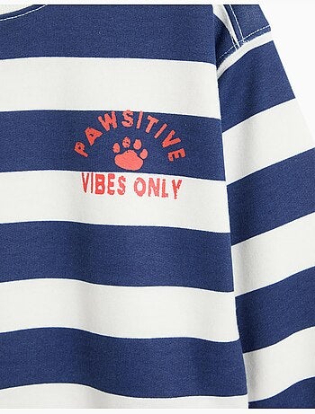 Sudadera de felpuenta de rayas, mo fashion