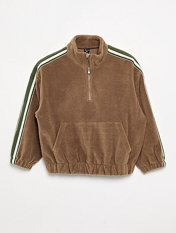 Sudadera de forro polar con cuello camionero