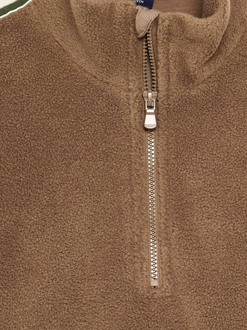 Sudadera de forro polar con cuello camionero - Kiabi