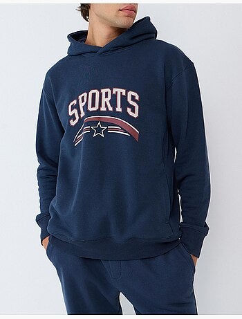 Sudadera de forro polar estampado, mo fashion