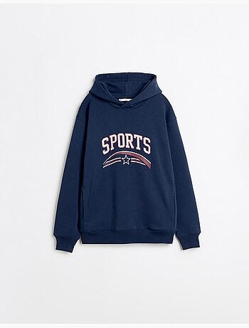 Sudadera de forro polar estampado, mo fashion