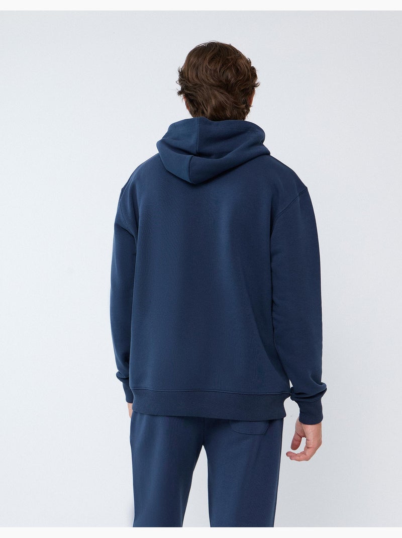 Sudadera de forro polar estampado, mo fashion Azul - Kiabi