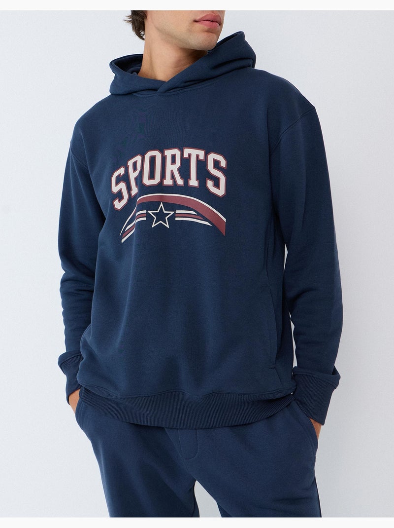 Sudadera de forro polar estampado, mo fashion Azul - Kiabi