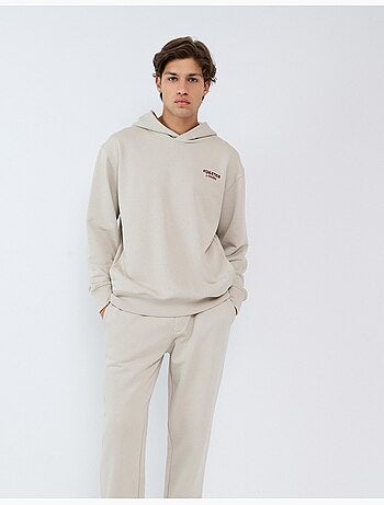 Sudadera de forro polar estampado, mo fashion