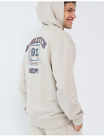 Sudadera de forro polar estampado, mo fashion