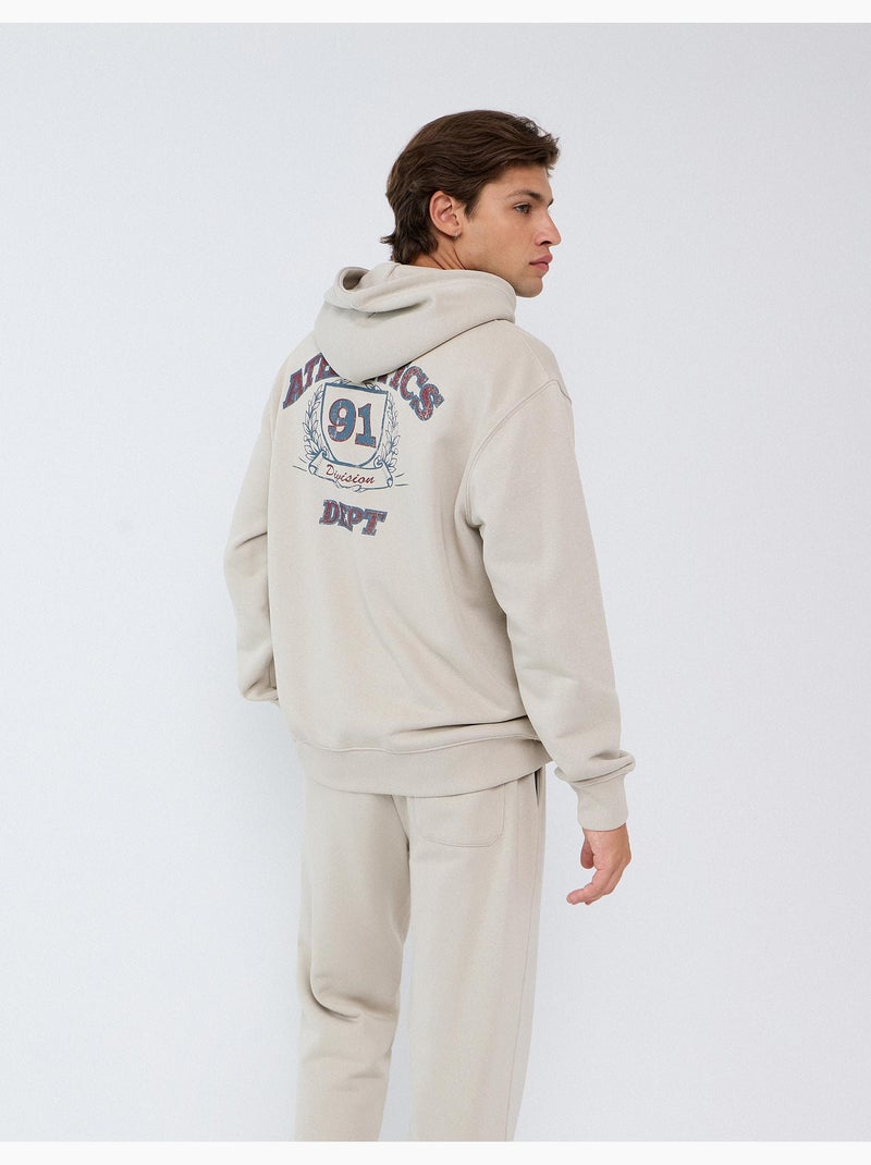 Sudadera de forro polar estampado, mo fashion Beige - Kiabi