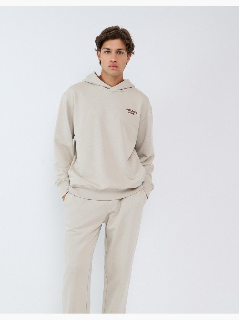 Sudadera de forro polar estampado, mo fashion Beige - Kiabi