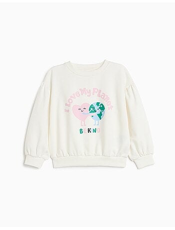 Sudadera de forro polar estampado, mo fashion