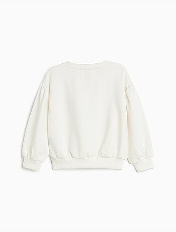 Sudadera de forro polar estampado, mo fashion