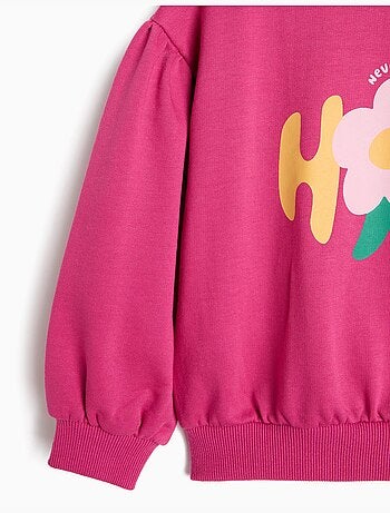 Sudadera de forro polar estampado, mo fashion