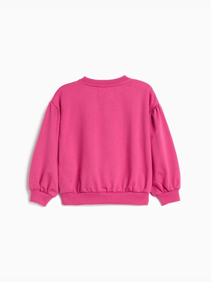 Sudadera de forro polar estampado, mo fashion Rosa - Kiabi