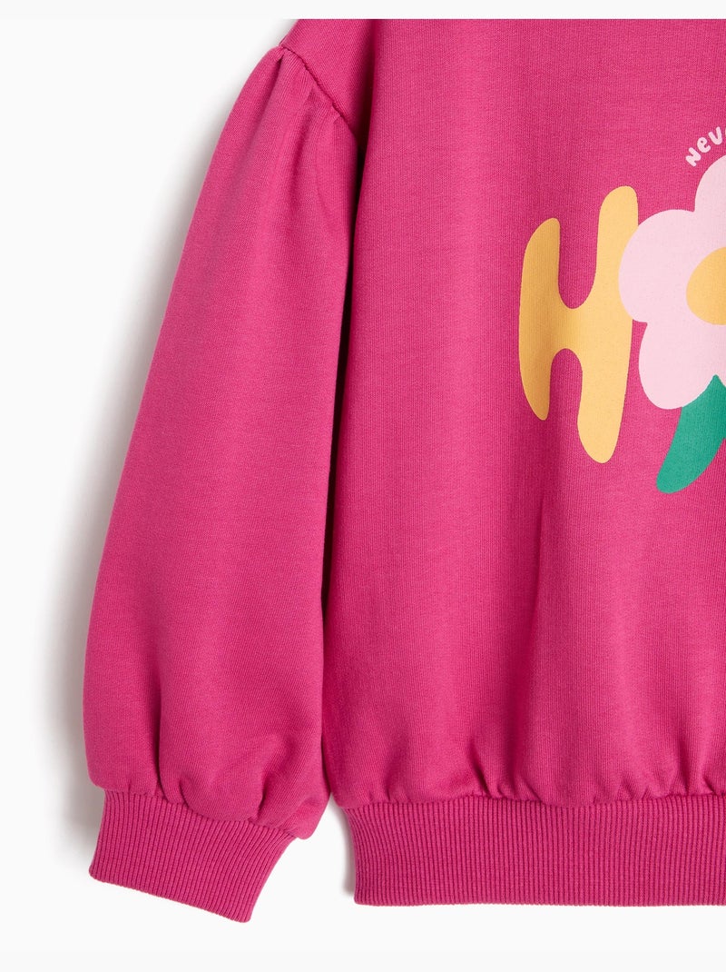 Sudadera de forro polar estampado, mo fashion Rosa - Kiabi